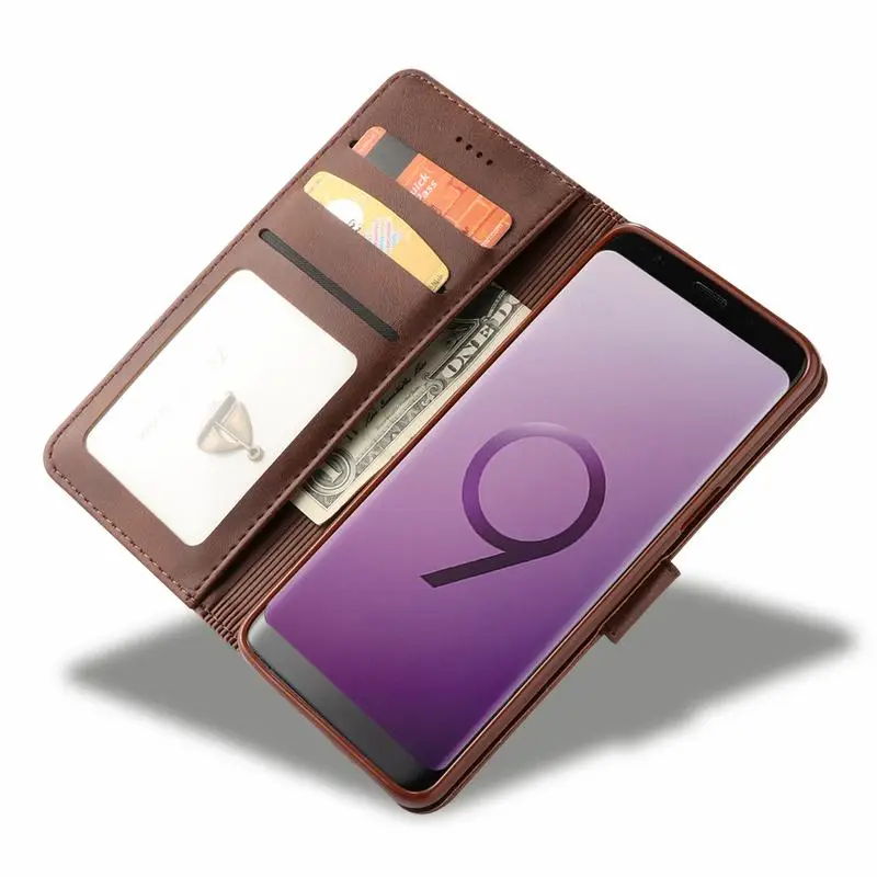 Кожаный чехол-книжка для samsung Galaxy S9 S10 Plus, чехол для samsung S9 Plus, чехол для телефона, чехол-книжка, чехол