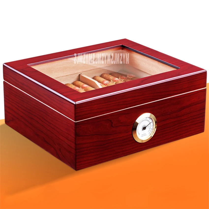 Large Capacity Cigar Box high-quality Solid Wood Cigar Humidor Box Constant Humidity Cigar Box With Hygrometer and Humidifier