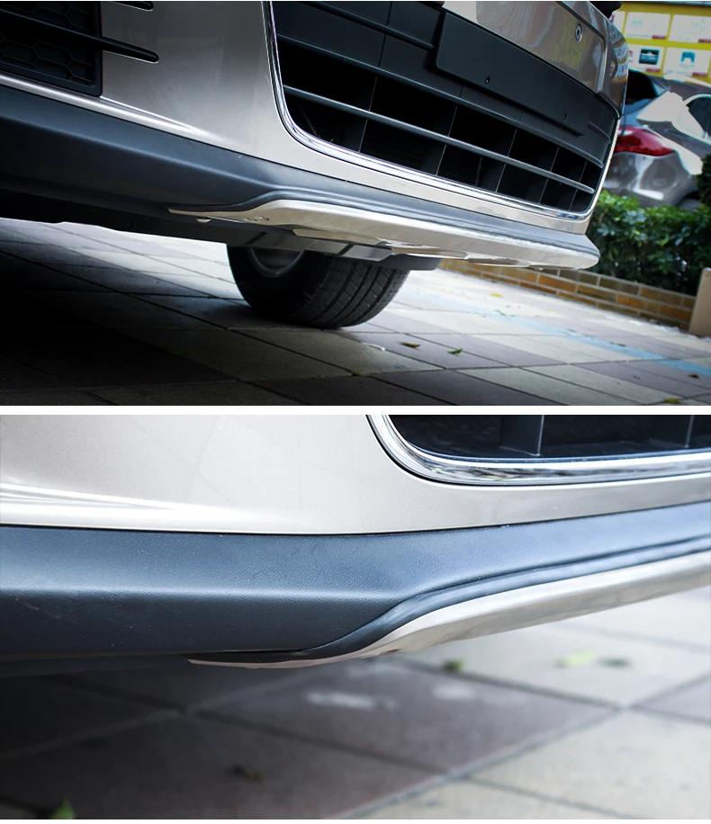 Передний+ задний бампер из нержавеющей стали, диффузор, бампер, защита для губ, защита, подходит для Vw Volkswagen Tiguan MK1 2013