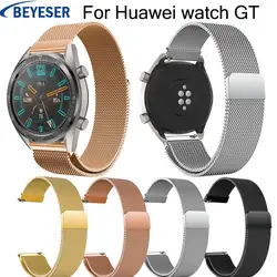 Металлическая Миланский петля ремешок для huawei Watch GT сменный браслет наручных часов браслет для galaxy watch 46 мм/для Шестерни s3 часы ремень