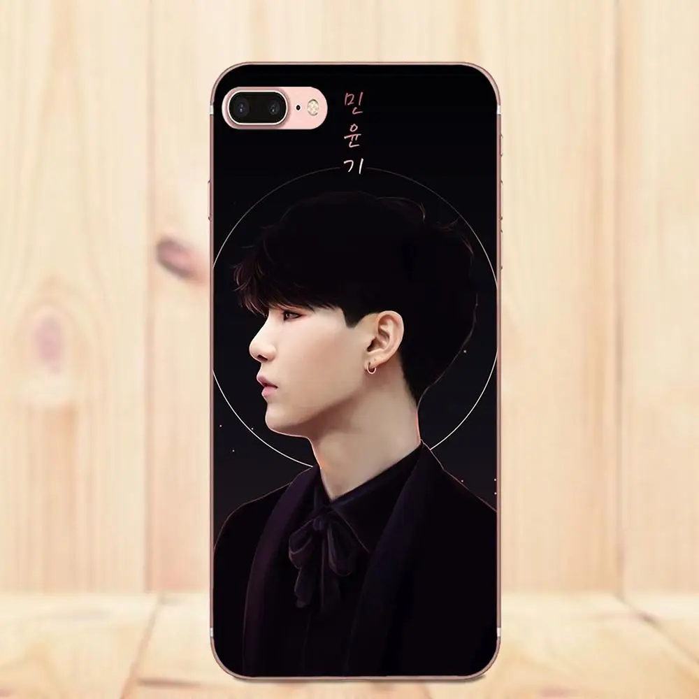 Милый чехол для телефона Min Yoongi Apple iPhone X 4 4S 5 5C 5S SE 6 6S 7 8 Plus|Бамперы| |