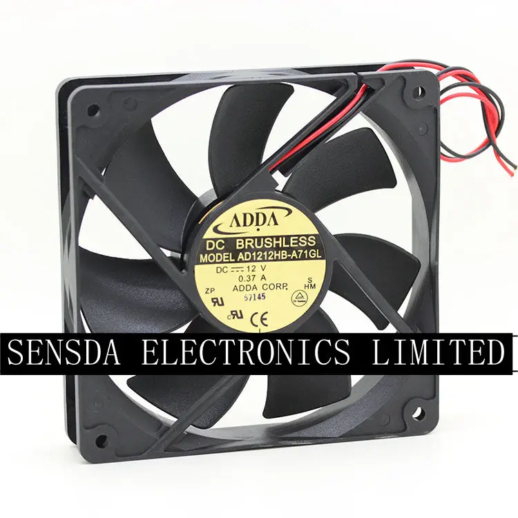 

FOR ADDA original 12025 12cm case fan 12v 0.37A AD1212HB-A71GL for 120*120*25mm 2200rpm 87cfm