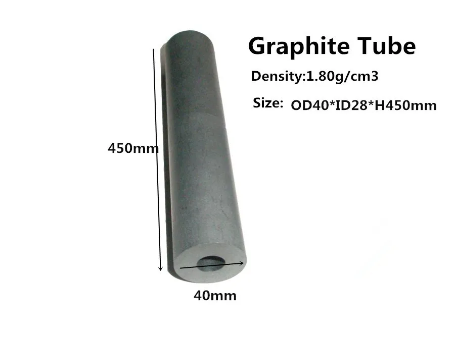 

Carbon-Graphite Tube OD40*H450mm , graphite tube for Heat exchanger pipes