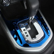 Stainless steel For Nissan Navara NP300 accessories 2017-2019 car styling Car gear shift knob frame panel Decoration Cover Trim