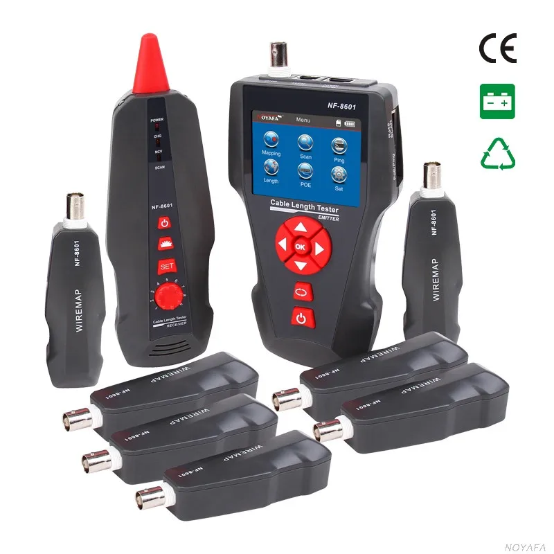NF-8601W Multi-functional Network Cable Tester LCD Cable length Tester Breakpoint Tester English version