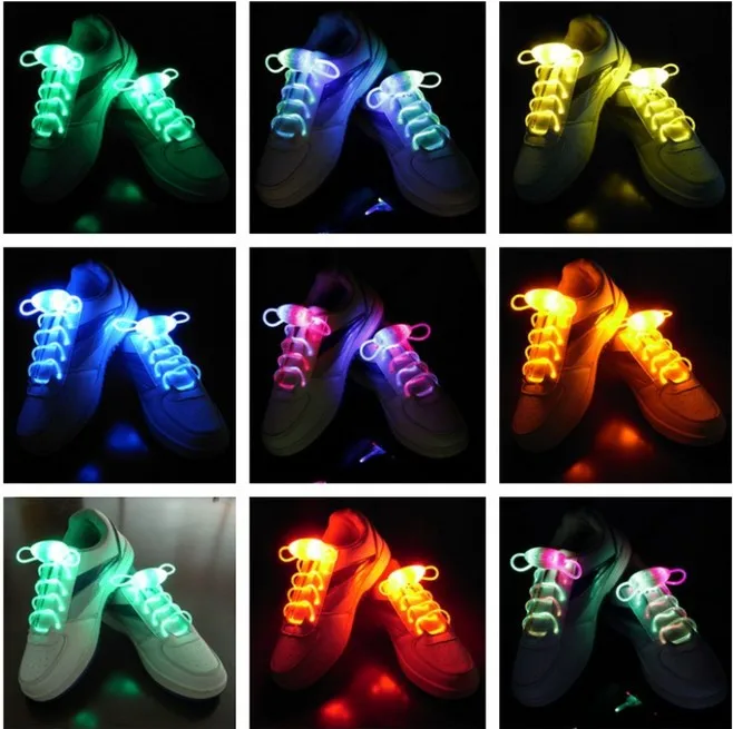 Colorful Optical Fiber Lighting Flash LED Shoelace Lighting Flash
