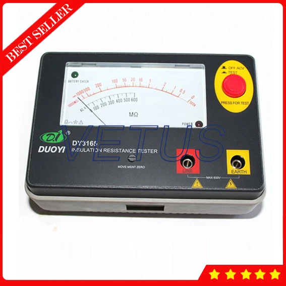 

DY3165 550V 2000M ohm Analogue Megger Insulation Tester with Electronic pointer type