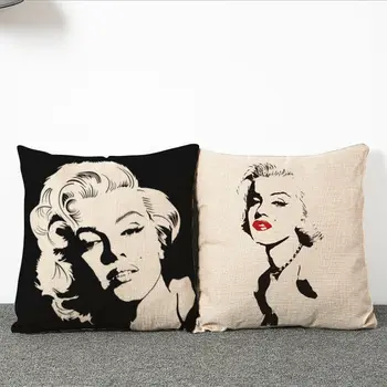 

Decorative Linen Sofa Cushion Throw Pillow Home Furnishing Textile Printing Pattern 43*43CM