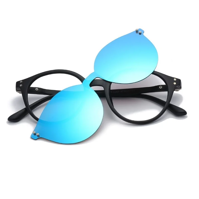 

2018 new retro TR spring legs polarized color lenses men and women myopia Invisible Clip sunglasses frame magnet eyewear frames