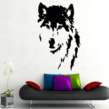 

Wolf Wall Decals home decor Removable Vinyl wall art stickers pet shop decor animal mural home decoration accessorie