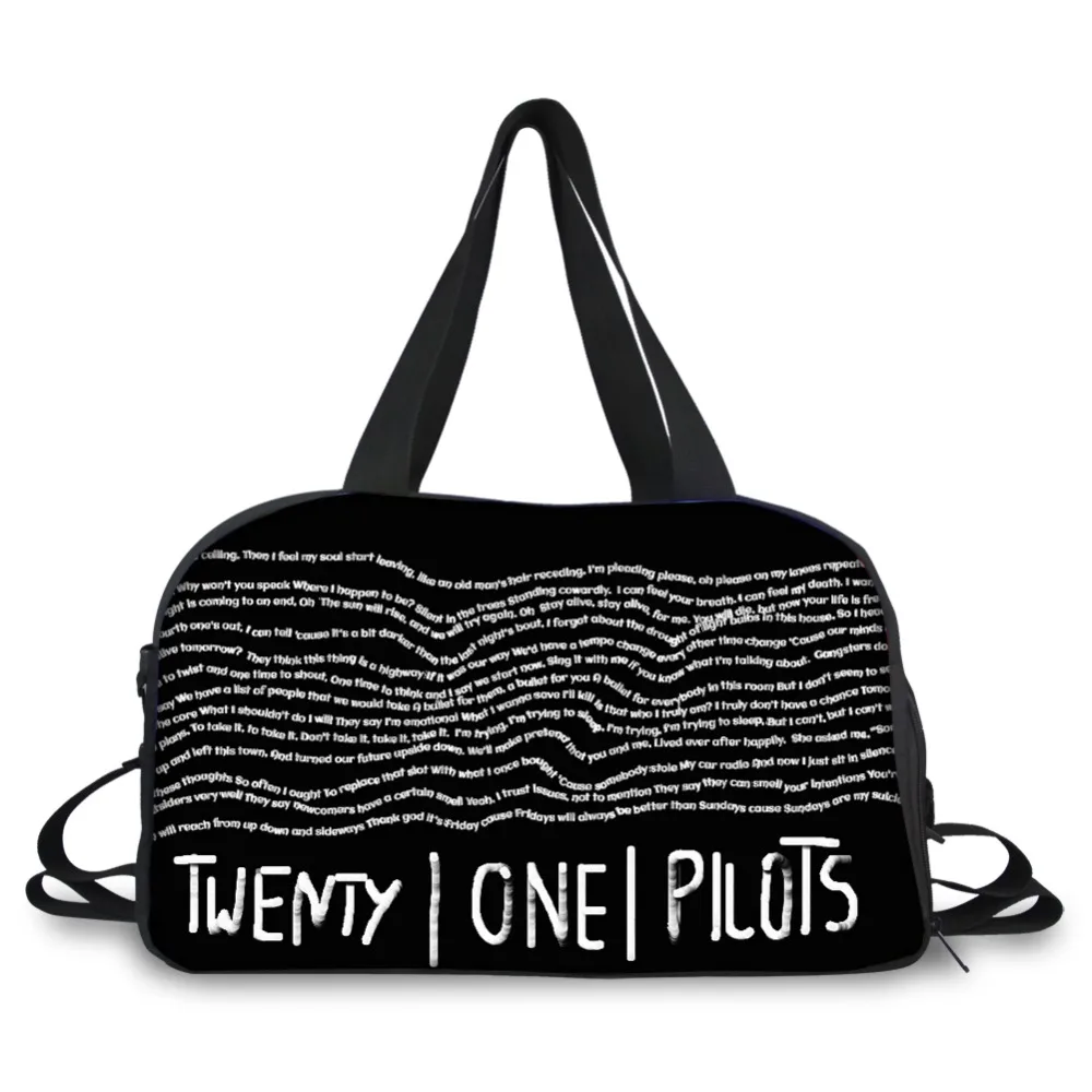 

Customized Unisex Travel Bag Twenty One Pilots Handbag Beach Shoulder Bag Crossbody Large Capacity Couples Duffel Package