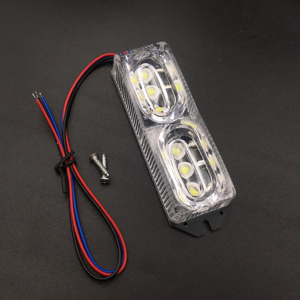 

CYAN SOIL BAY High Power 6 LED DRL Motorcycle Strobe Brake Day Light 12V Car flash strobe police warning light