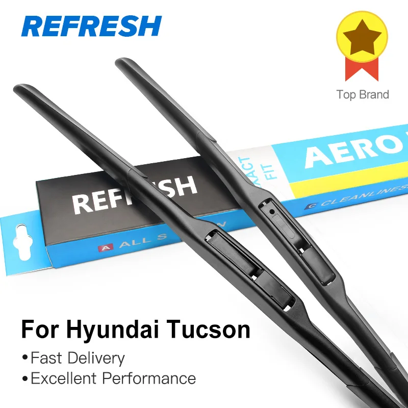 

REFRESH Hybrid Wiper Blades for Hyundai Tucson Mk1 Mk2 Mk3 2004 2005 2006 2007 2008 2009 2010 2011 2012 2013 2014 2015 206 2017