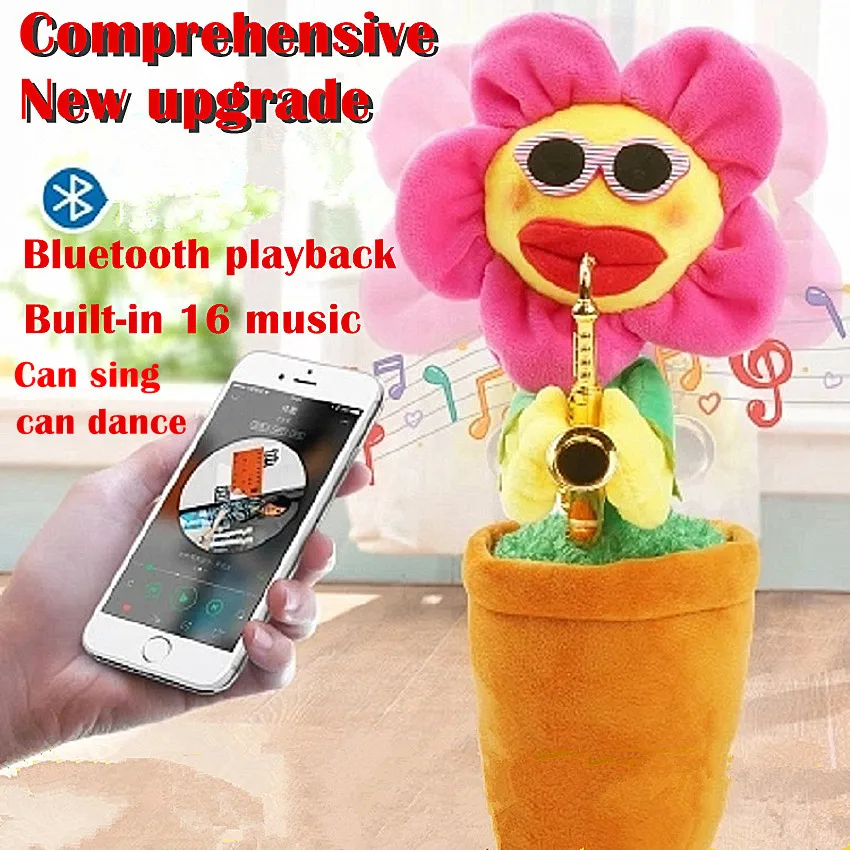 Simulation Sunflower Saxophone Plush Toy Enchanting Sunflower Musical