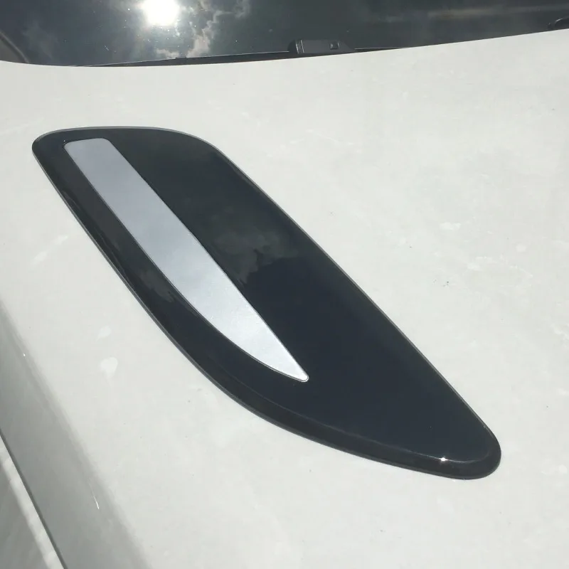 

For Range Rover Velar 2017 2018 Car Accessories ABS Chrome Hood Air Vent Outlet Wing Trim 2pcs