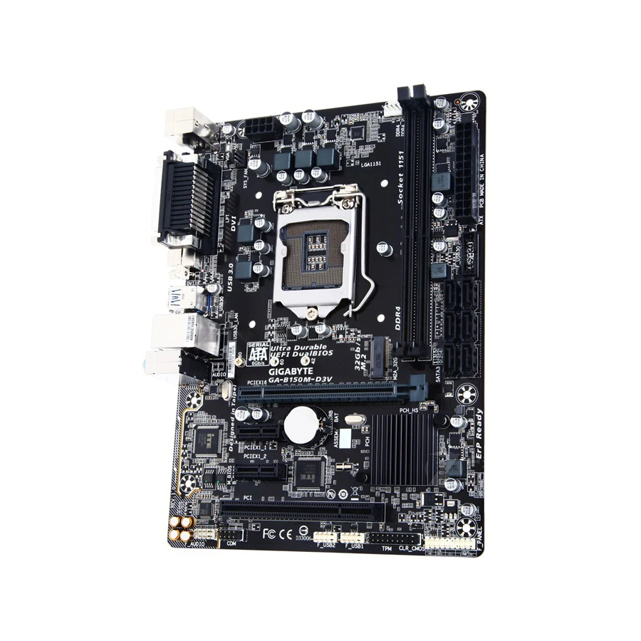 Gigabyte GA-B150M-D3V оригинальная материнская плата LGA 1151 DDR4 2133Mhz USB3.0 32G B150 D3V настольная материнская плата SATA III PCI-E 3,0 б/у