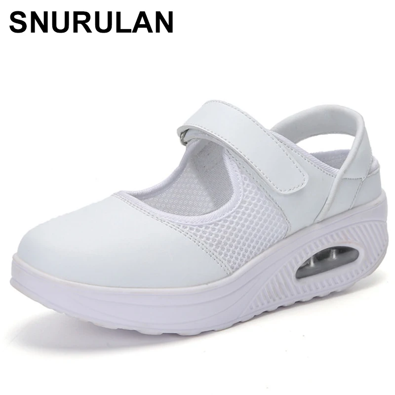 SNURULANFashion женская обувь для медсестры с воздушной подушкой белые кроссовки на
