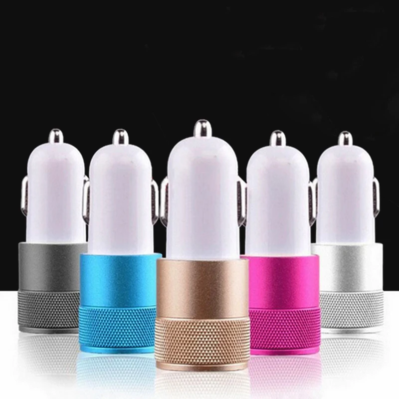 

2.1A Mini USB Car Charger Dual USB Mobile Phone Car-charger Adapter Universal for iPhone Samsung Xiaomi Car Phone Charger