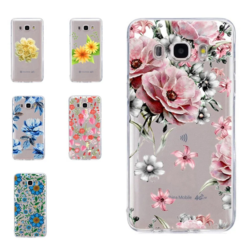 Для Samsung Galaxy A3 A5 2016 2017 prime J1 J2 J3 J5 J7 TPU цветной мягкий чехол с рисунком розы Desig Fundas C333
