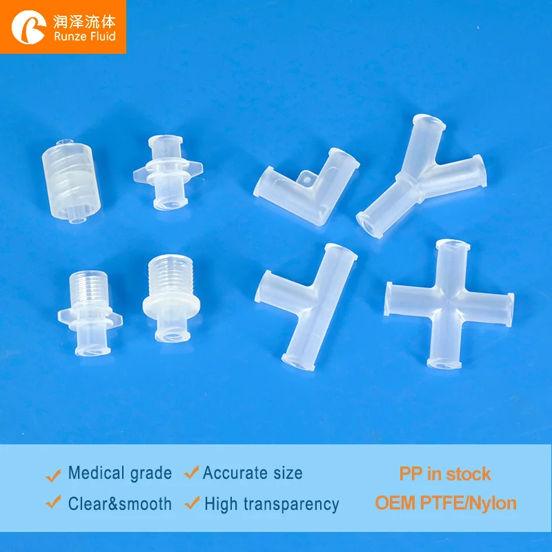Plastic 3 way Female Luer Lock Adapters for Male Luer Fittingsin Pipe