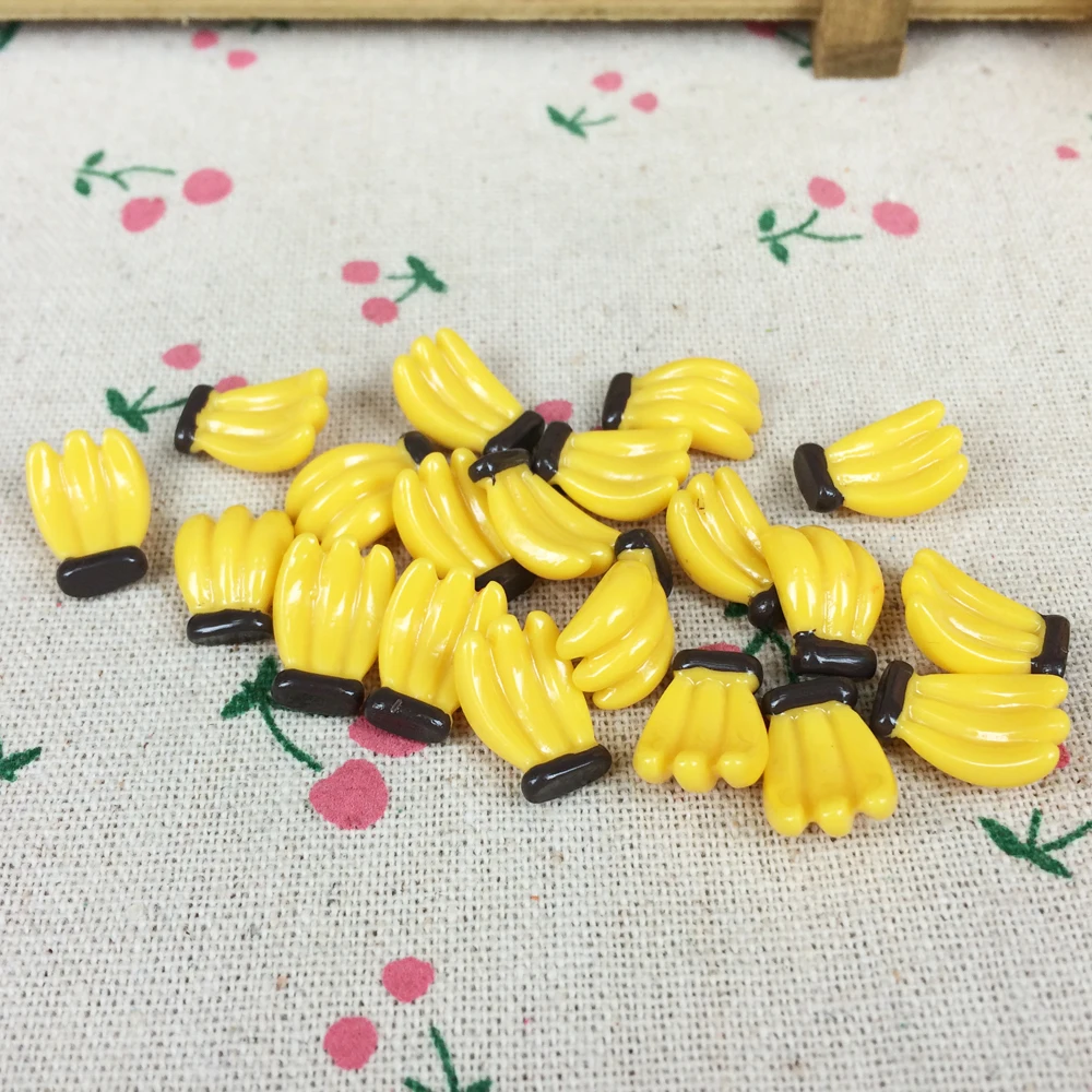 10 шт. искусственная поддельная еда желтый банан из смолы милые аксессуары для