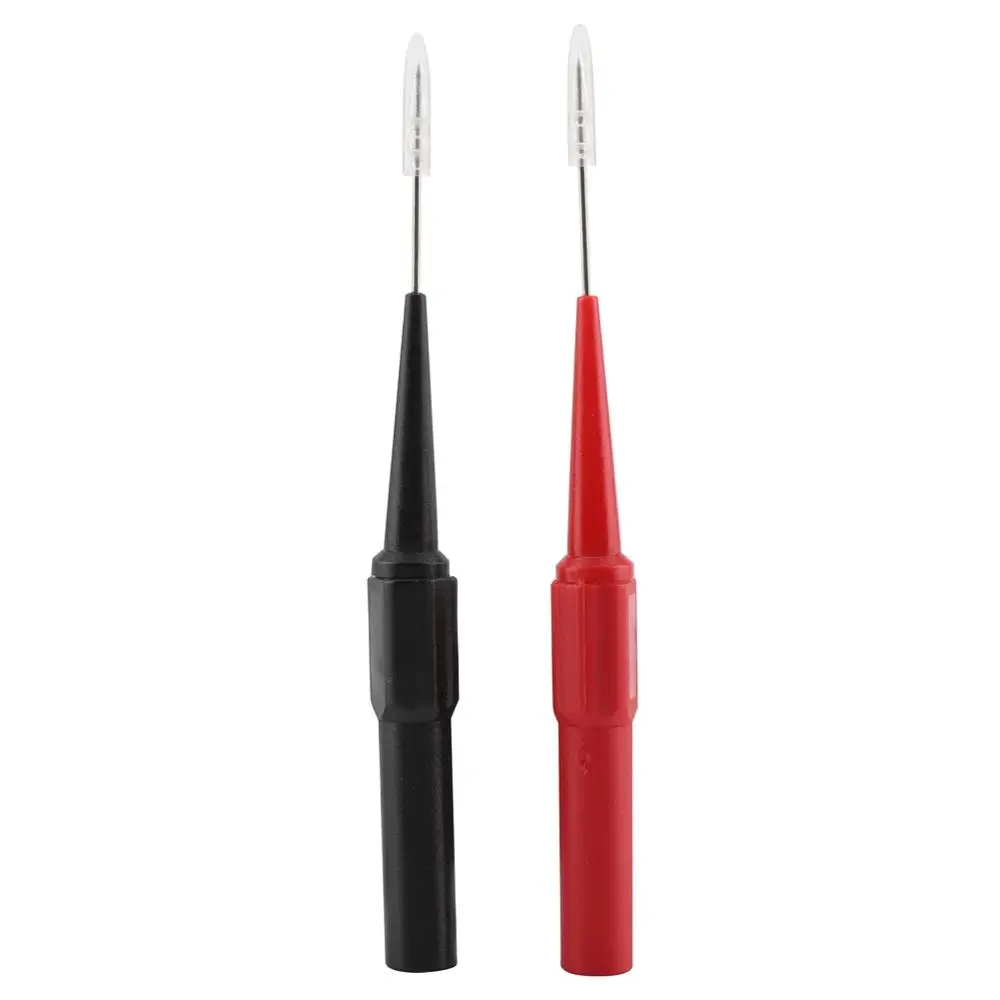 

1 Pair Test Probes Insulation Piercing Needle for Multimeters Red+Black Color