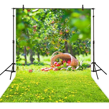 

5*6.5ft green spring out picnic newborn photo studio background backdrop telones de fondo fotografia vintage backdrops