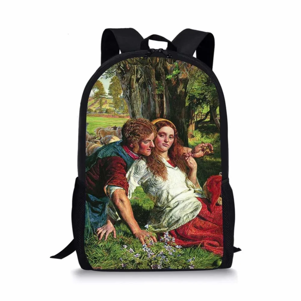Ван Гог знаменитая картина маслом для женщин и детей школьные сумки для подростков мальчиков и девочек Студенческая сумка-карандаш Рюкзак Mochila Escolar для ноутбука