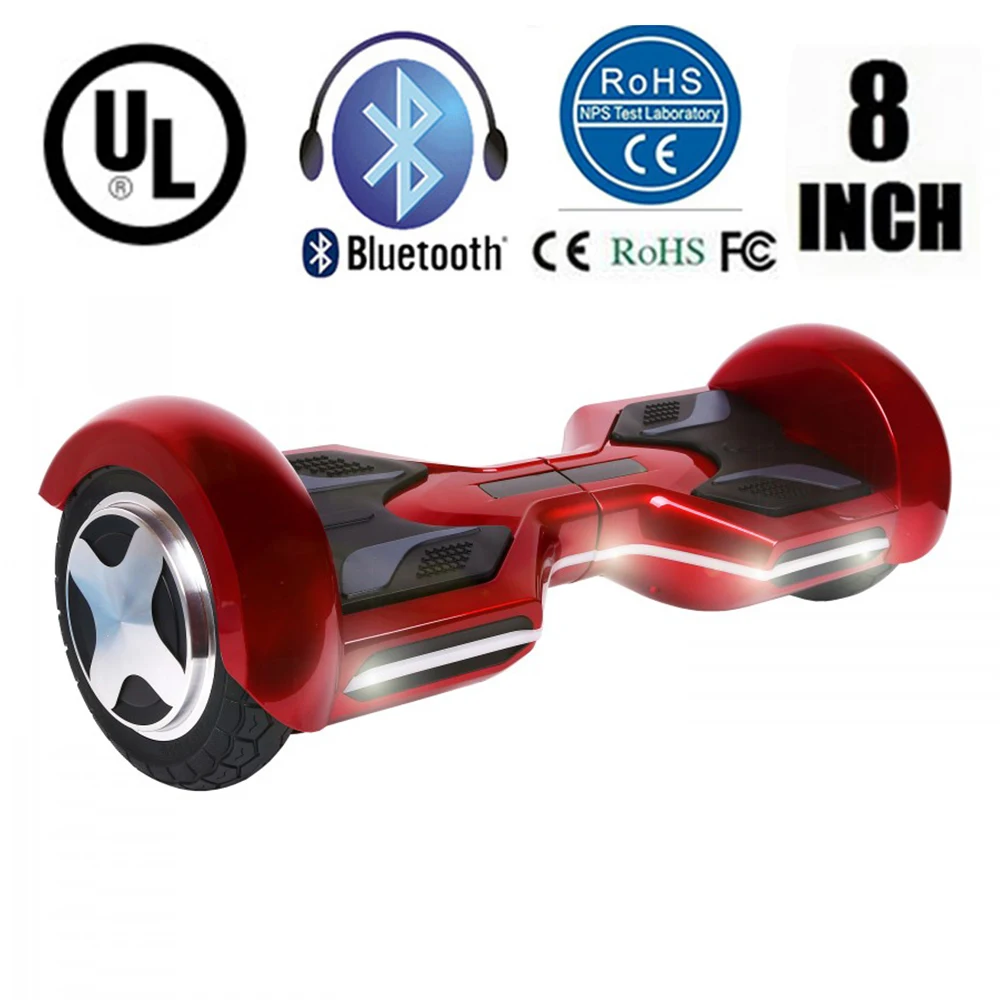 UL2272 Hoverboard NEW 8 Inch Bluetooth Speaker Self Balancing Wheel Electric Scooter - Red | Спорт и