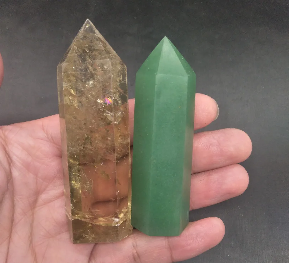 

Natural Aventurine wand point citrine wand point healing