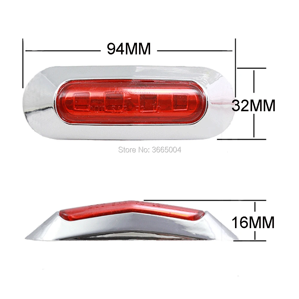 1 шт. внедорожный внедорожник пикап прицеп габаритный боковой габаритный светильник индикатор 4smd 10-30 в белый красный желтый