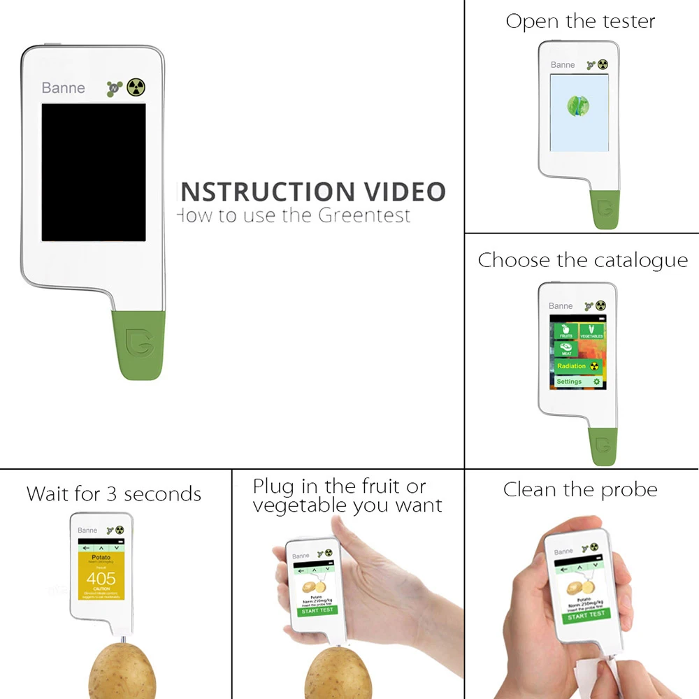 Portable Read Digital Food Tester Geiger Counter Radiation Food Tester Geiger Counter Radiation