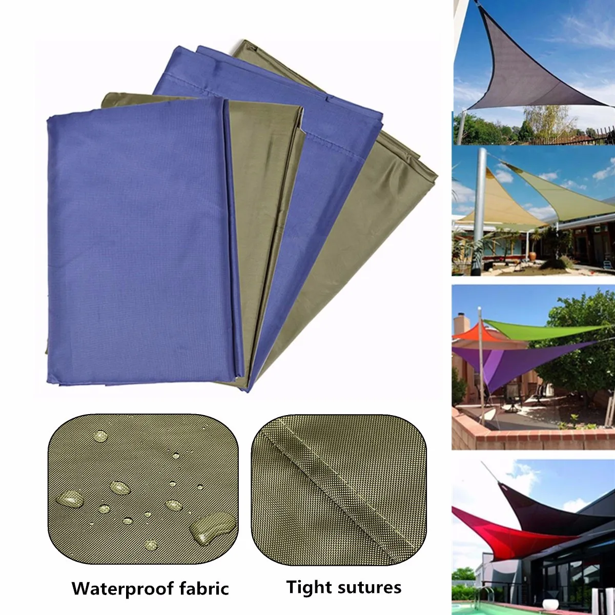 ماء مظلة الشمس الظل الشراع الفناء uv بلوك أعلى غطاء مثلث حديقة المظلة المأوى الشمس المأوى