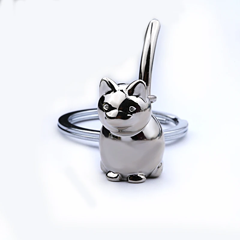 3D Кот брелок милый брелок для ключей для женщин котенок счастливый брелок с котом брелок для ключей мужской автомобильный брелок