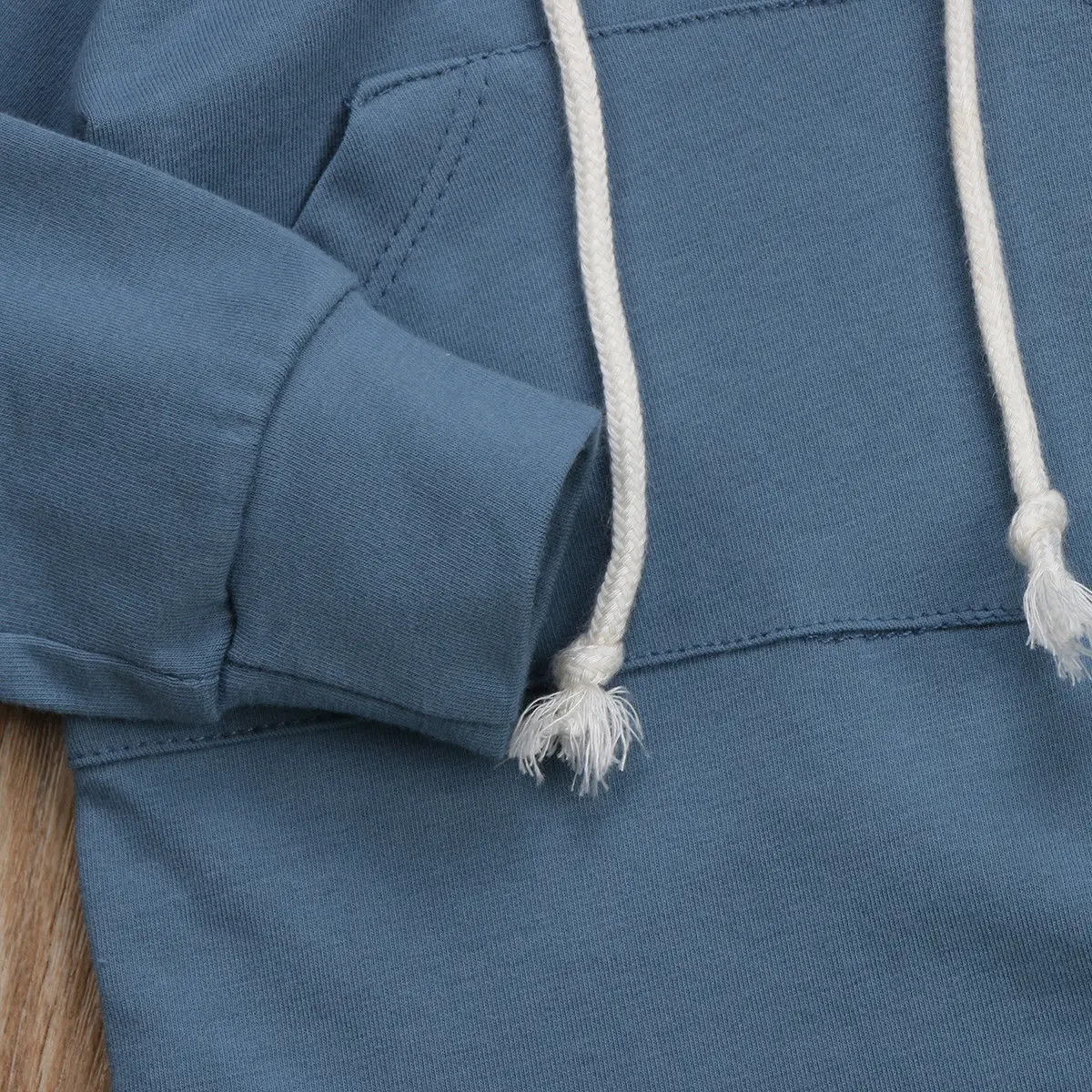 Emmaaby/Одежда для маленьких мальчиков однотонные Топы с капюшоном и длинными