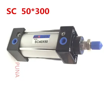 

50mm Bore 300mm Stroke 1/4" BSP Standard 50X300 Pneumatic Air Cylinder SC 50*300 Adjustable Airtac Type Rod Cylinders 50-300