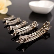 10 шт./лот, ручная работа, родий, металлическая пружинная основа заколки для волос 4, 5, 6, 8, 10 см, для женщин, пустые Когти для волос, лотки, установка, сделай сам, ювелирные аксессуары