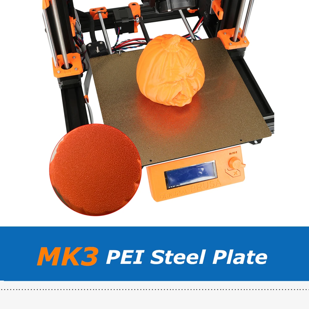 1 шт. Prusa i3 MK3 MK52 двухсторонняя текстурированная PEI пружинная стальная пластина с порошковым покрытием PEI строительный лист для MK2.5S MK3 MK3S