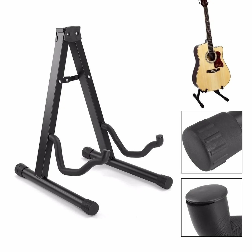 Günstig Professionelle Faltbare Unterstützung Tragbare Halterung Instrumente Halter Basis Gitarre Bass Violine Ukulele Musical Stand Leichte