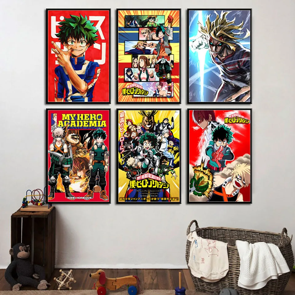 P152-Boku-No-h-roe-Academia-mi-h-roe-Academia-caliente-Jap-n-Anime-arte-pintura