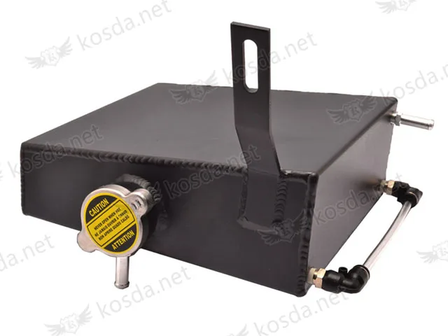 2JZ Aluminum Coolant Overflow Tank Black 1