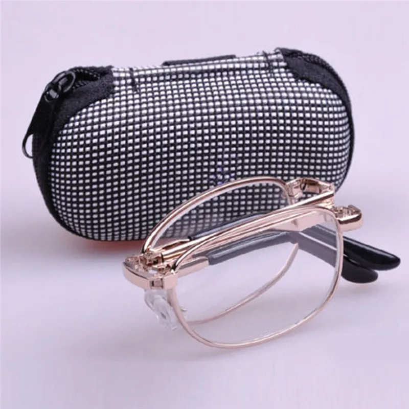 접이식 독서용 안경, 여성 및 남성용 클래식 안경, 금속 프레임 시계, 노안 안경, 디옵터, 1.5, 2.5, Oculos