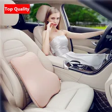Soft Fabrics Memory Foam Removable Cleaning Car Neck Pillow Headrest Lumbar Support Suit For Bmw Mercedes