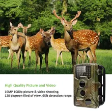 16mp Охота Trail Камера 1080 P HD с промежуток времени 65ft 120 Широкий формат инфракрасный Ночное видение 46 шт. ИК-светодиодов 2." ЖК-дисплей Экран