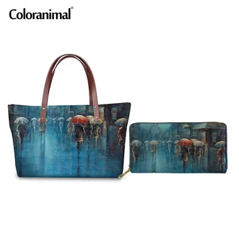 

Coloranimal Art Oil Painting Handbag 3D Print Brand Design Women Casual Shopper Bag Durable Neoprene Shoulder Bag Sac Feminino