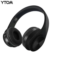 YTOM Складные Bluetooth наушники Беспроводная гарнитура стерео наушники с микрофоном Поддержка TF карта для iphone xiaomi