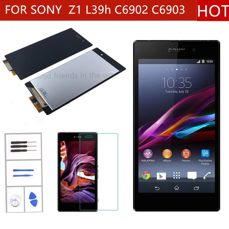 

5.0'' Original LCD For SONY Xperia Z1 Display Touch Screen with Frame For SONY Xperia Z1 Display L39 L39H C6902 C6903 Z1 LCD