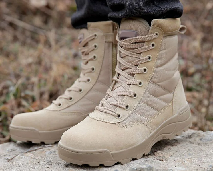 botas militares color arena