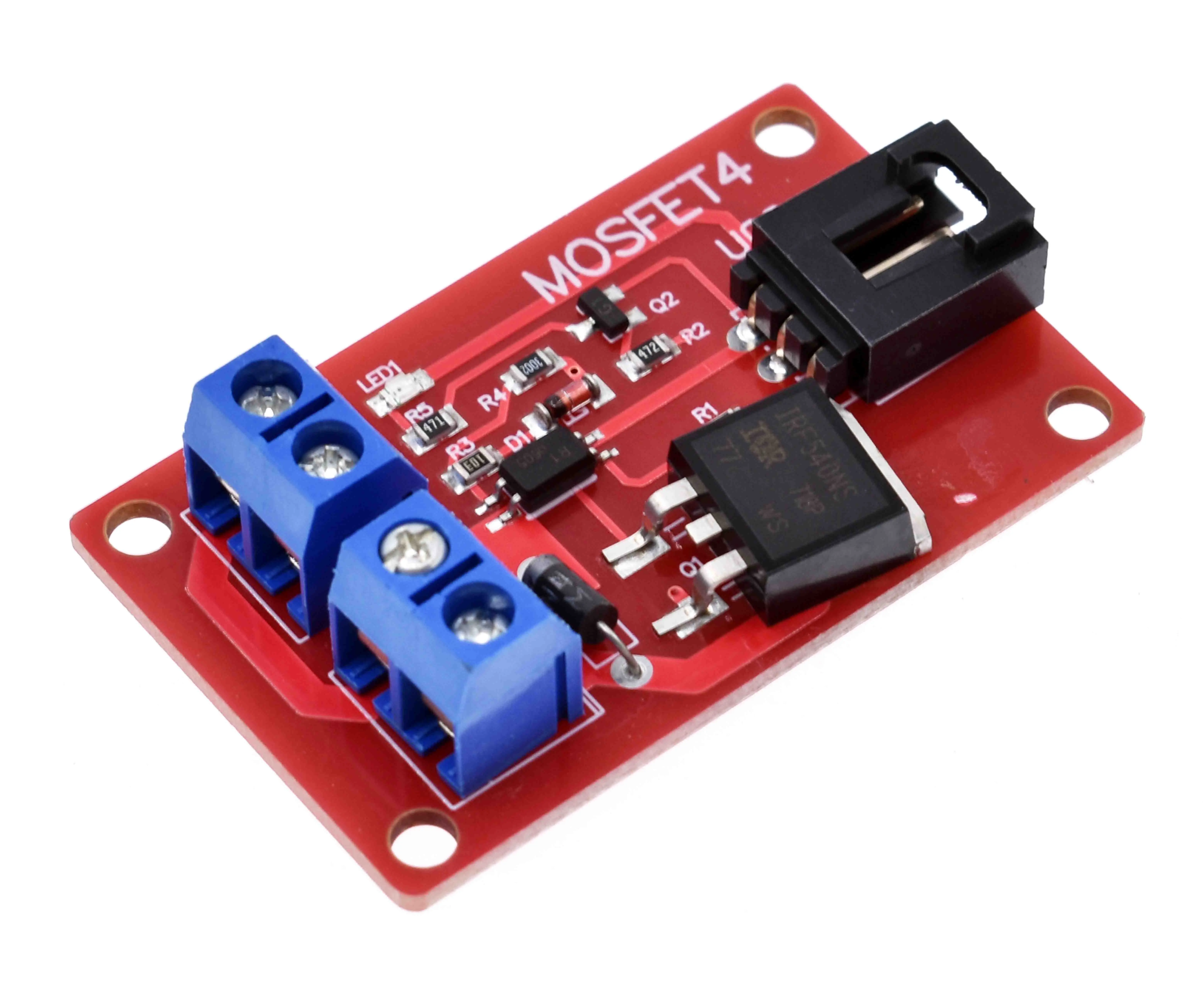 1-канальный модуль переключателя MOSFET IRF540 + для Arduino | Электронные компоненты и