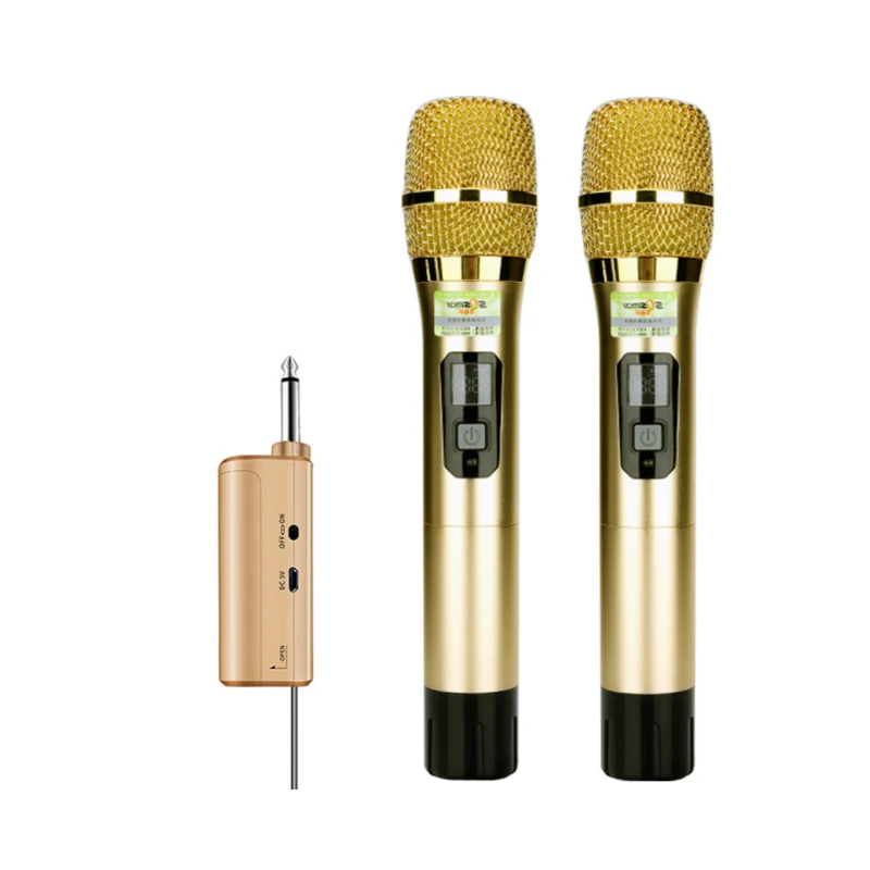 Беспроводной микрофон металлический/полуметаллический U сегмент открытый караоке ktv домашний компьютер аудио ручной Усилитель микрофон